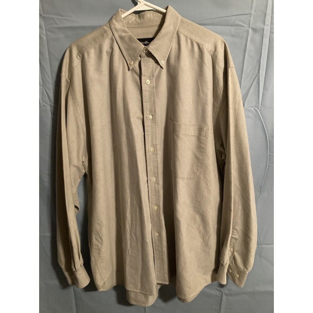Eddie Bauer Button‎ Down Long Sleeve 100% Cotton Size L